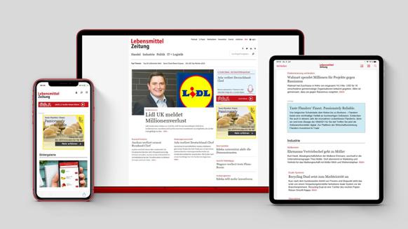 Platzierung von Bannern (Medium Rectangle) auf www.lebensmittelzeitung.net sowie einer Textanzeige im LZ Newsletter.