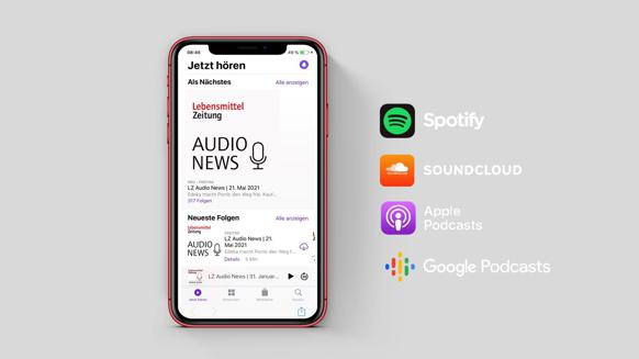 Immer topinformiert! Die LZ Audio News finden Sie in allen gängigen Podcast Apps wie Spotify, Apple Podcast, Google Podcast und Soundcloud.