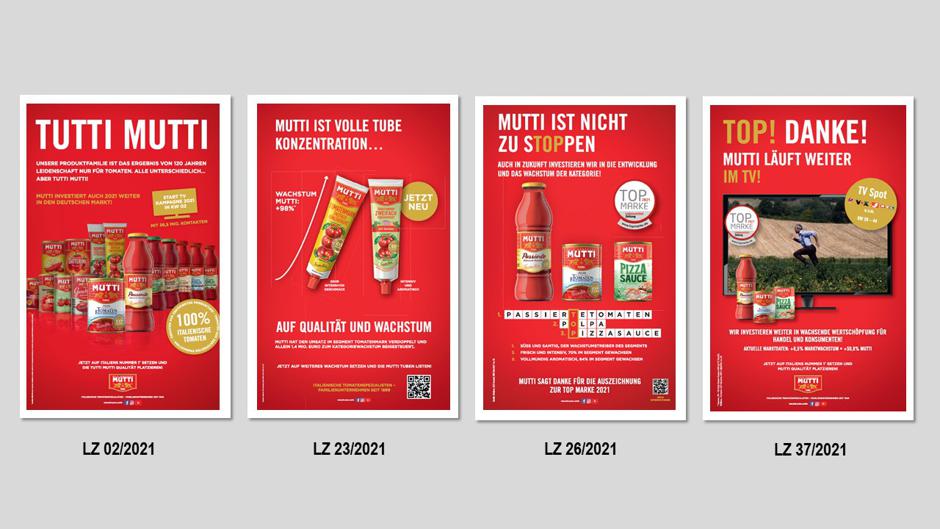 Print campaigns with high recognition value and authenticity. Here, too, the values of Mutti can be found again and again.